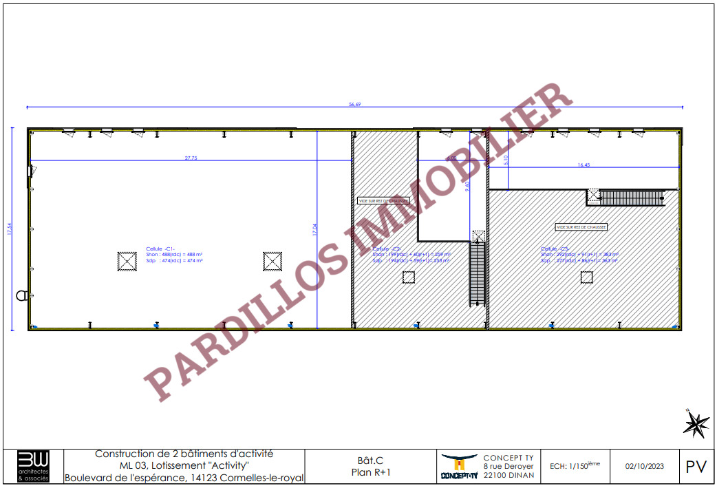 CORMELLES LE ROYAL - Village Activity - C3- A VENDRE local 363 m²