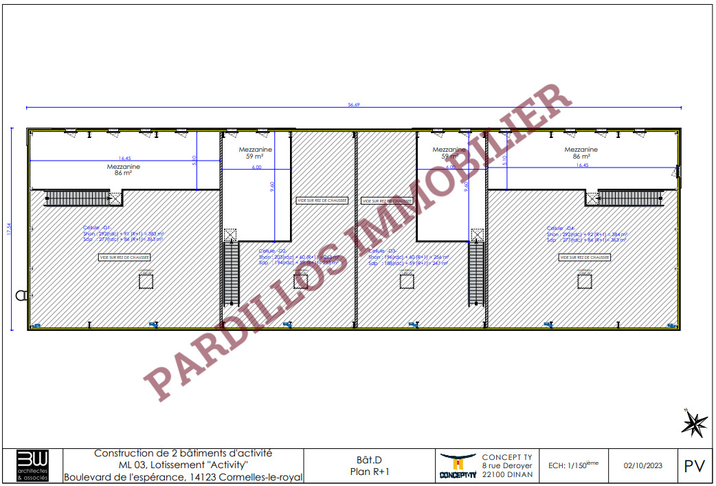 CORMELLES LE ROYAL - Village Activity - D2- A VENDRE local 253 m²
