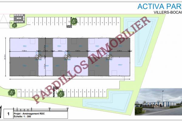 VILLERS-BOCAGE - LOCAL D'ACTIVITE NEUF & SECURISE - A Vendre - 150,98 m² env - ACTIVA PARK Terres Noires