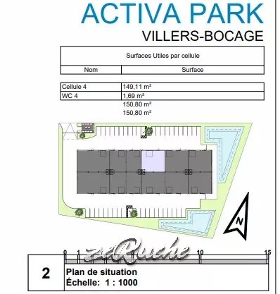 VILLERS-BOCAGE - LOCAL D'ACTIVITE NEUF & SECURISE - A Vendre - 207.57 m² env - ACTIVA PARK Terres Noires