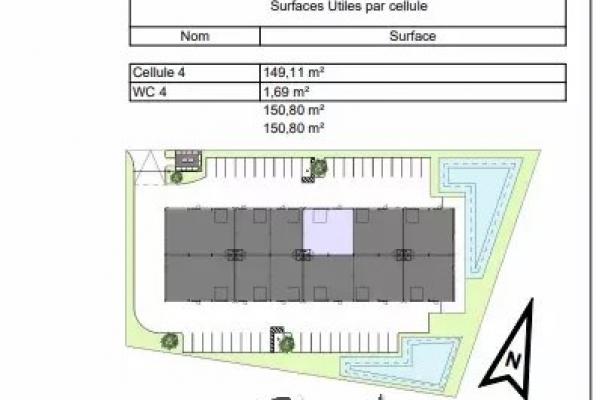 VILLERS-BOCAGE - LOCAL D'ACTIVITE NEUF & SECURISE - A Vendre - 207.57 m² env - ACTIVA PARK Terres Noires
