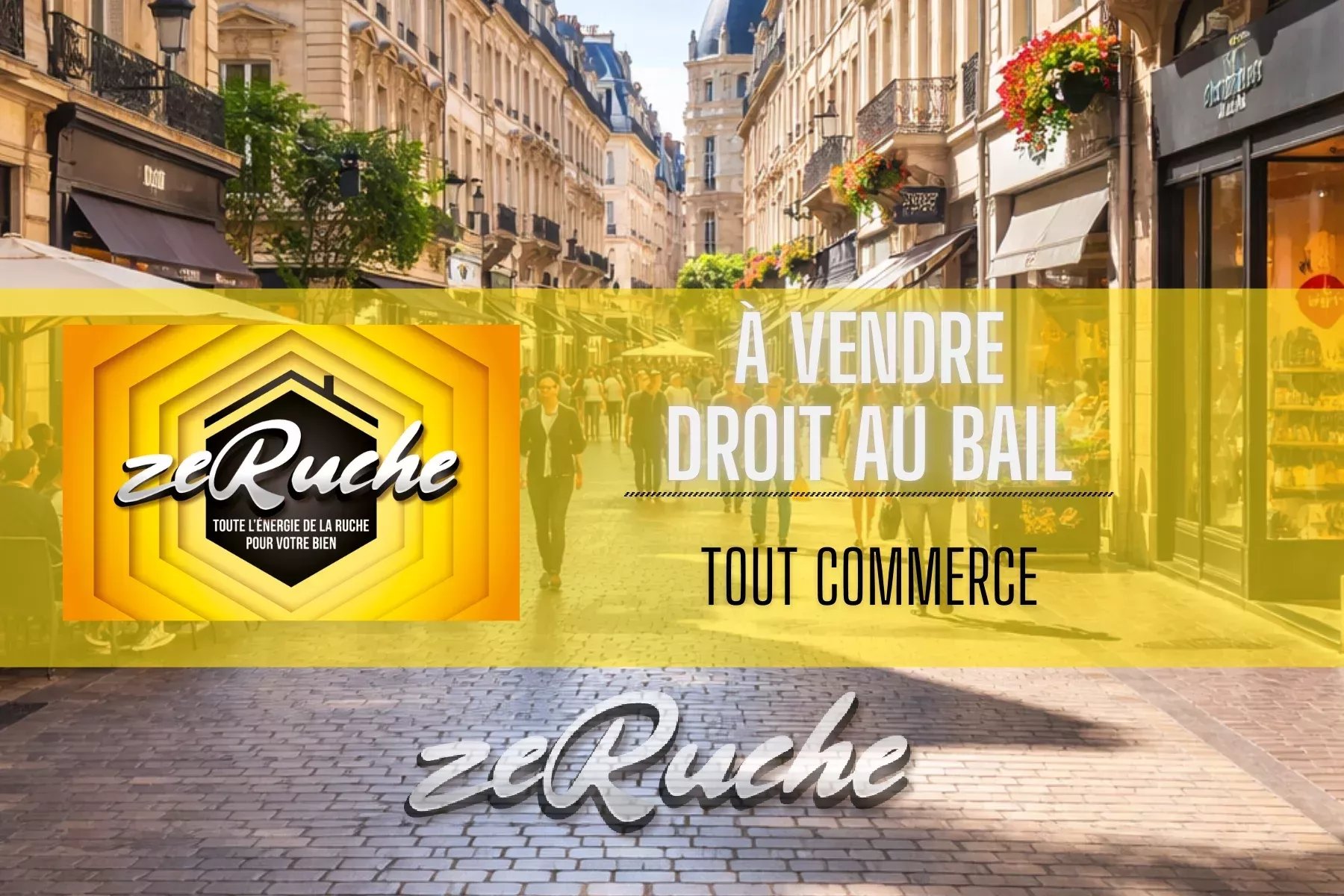 Local commercial hyper centre Caen – emplacement n°1 – droit au bail